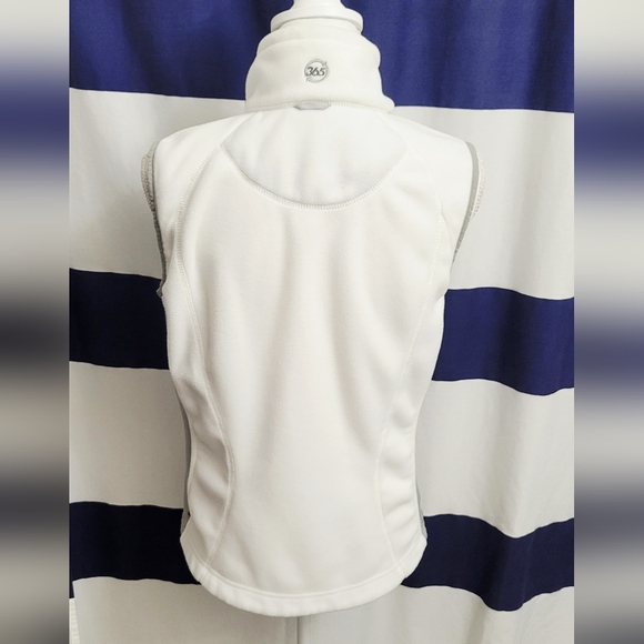 Eddie Bauer Women's White and Gray Windcutter Fleece Vest | Size Medium - Picture 3 of 6